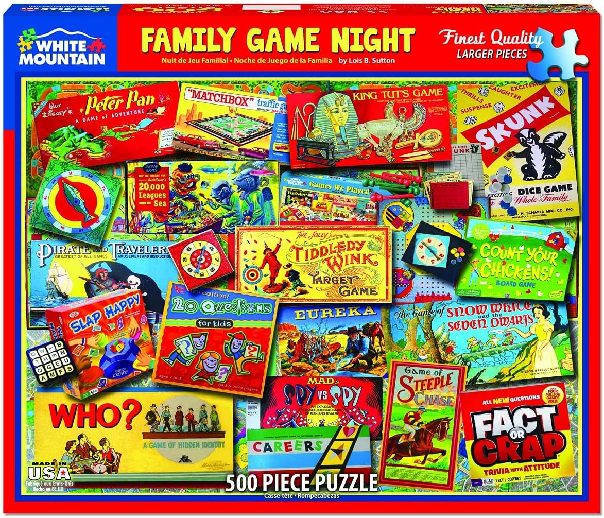 Family Game Night 500 Piece Puzzle