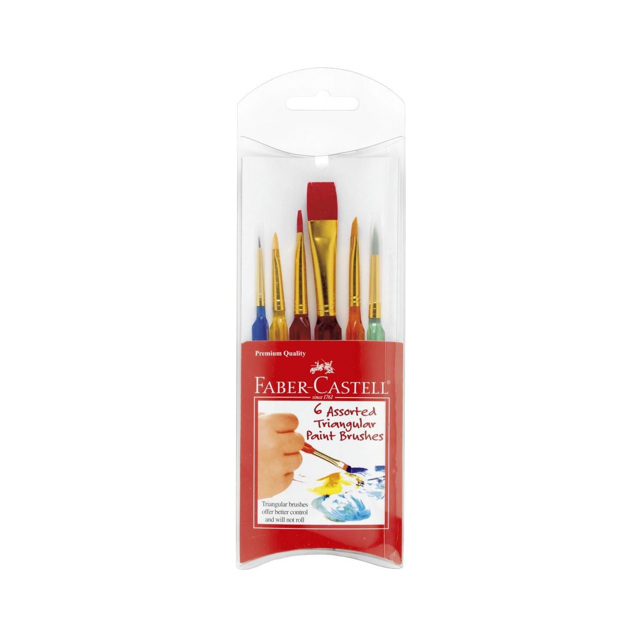 Triangular Handle Paintbrush Set 6-pack