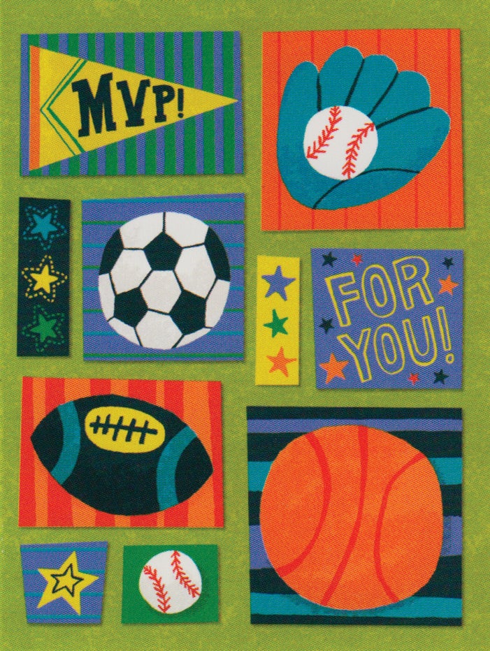 Sports Pattern Gift Enclosure Card