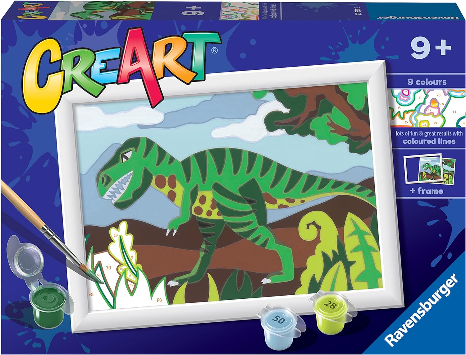 CreArt PBN Roaming Dinosaur 5x7