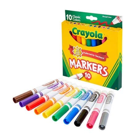 07722 Crayola Markers Broad Line 10 Count