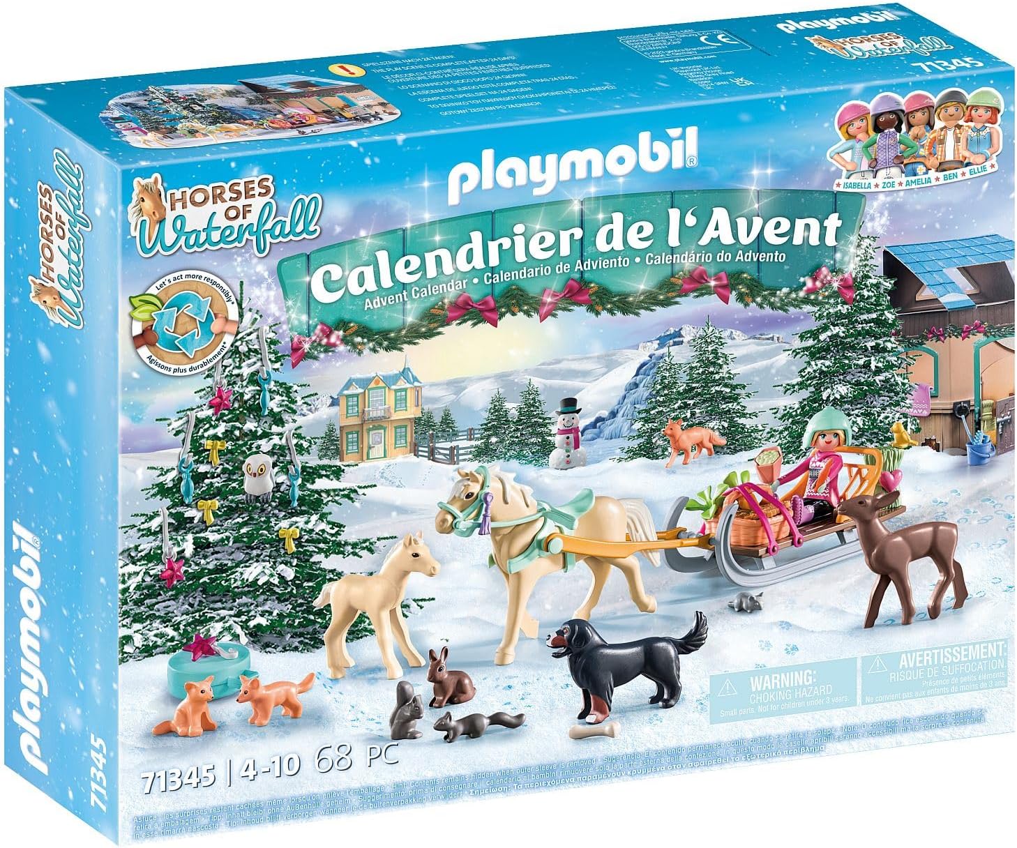 Playmobil Advent Calendar Horses of Waterfall - Christmas Sleigh Ride